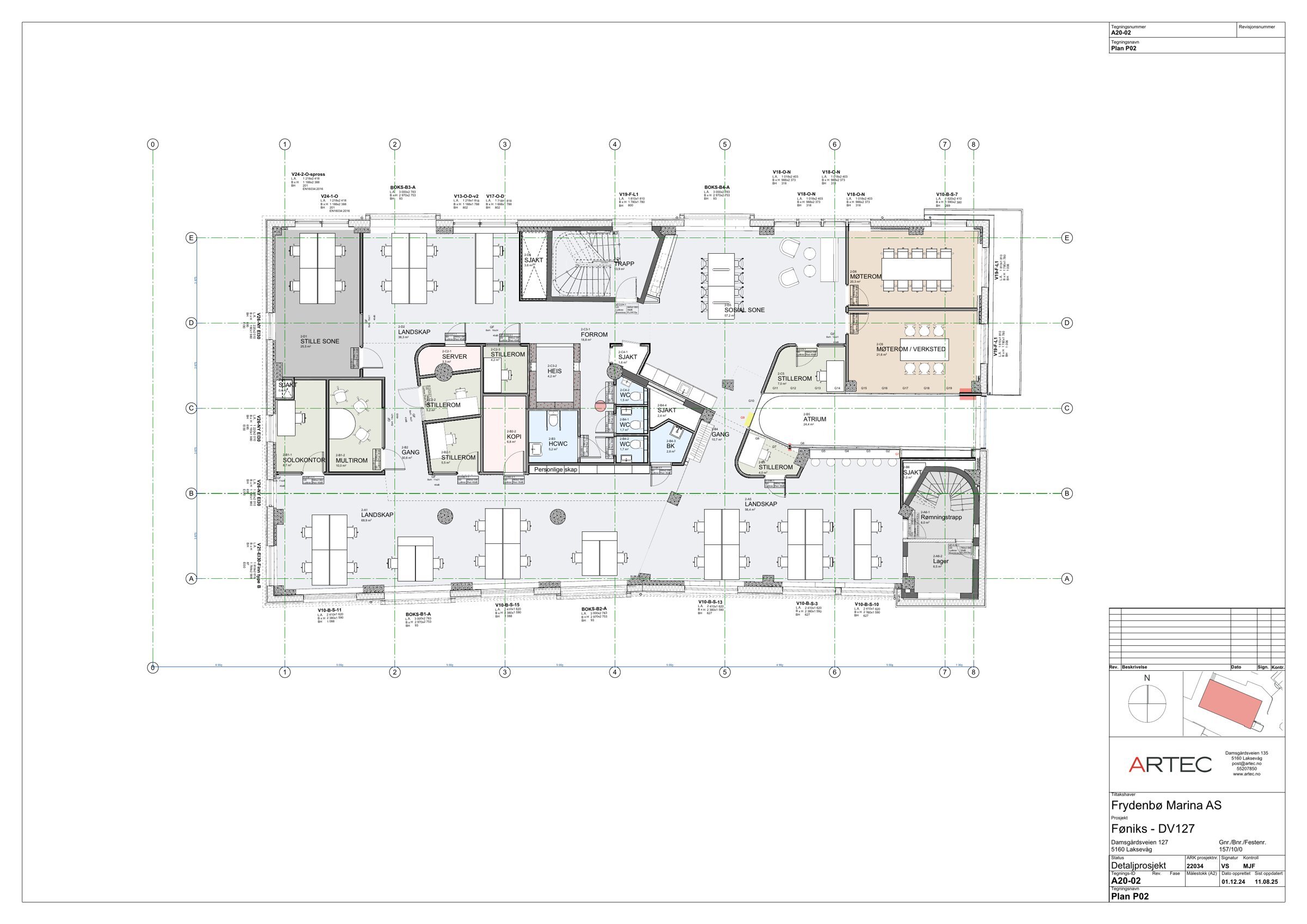 Plantegning 2. etasje, Damsgårdsveien 127